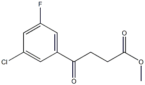 METHYL 4-(3-CHLORO-5-FLUOROPHENYL)-4-OXOBUTANOATE Struktur