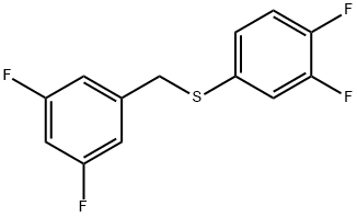 (3,5-DIFLUOROBENZYL)(3,4-DIFLUOROPHENYL)SULFANE Struktur