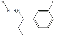 (1S)-1-(3-FLUORO-4-METHYLPHENYL)PROPYLAMINE HYDROCHLORIDE Struktur