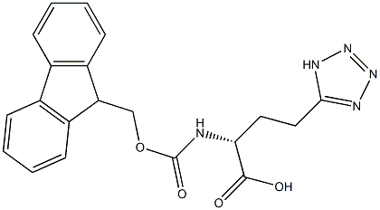 (R)-2-((((9H-Fluoren-9-yl)methoxy)carbonyl)amino)-4-(1H-tetrazol-5-yl)butanoic acid Struktur