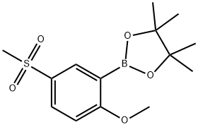 2-[2-Methoxy-5-(methylsulfonyl)phenyl]-4,4,5,5-tetramethyl-1,3,2-dioxaborolane Struktur