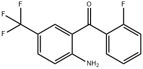 (2-amino-5-(trifluoromethyl)phenyl)(2-fluorophenyl)methanone Struktur