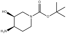 tert-butyl (3S,4R)-4-amino-3-hydroxypiperidine-1-carboxylate Struktur