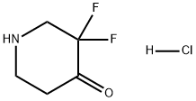 4-Piperidinone, 3,3-difluoro-, hydrochloride (1:1) Struktur