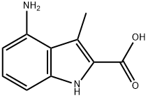 4-amino-3-methyl-1H-indole-2-carboxylic acid Struktur