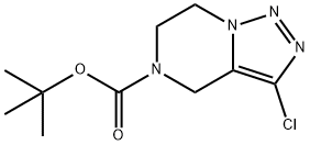 tert-butyl 3-chloro-6,7-dihydro-[1,2,3]triazolo[1,5-a]pyrazine-5(4H)-carboxylate Struktur