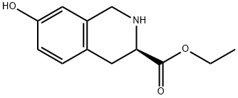 D-7-hydroxy-1,2,3,4-tetrahydro-3-Isoquinolinecarboxylic acid, ethyl ester, (3R)- Struktur