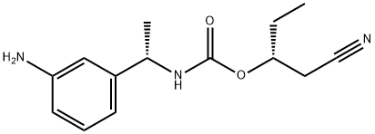 (R)-1-cyanobutan-2-yl (S)-1-(3-aminophenyl)ethylcarbamate Struktur