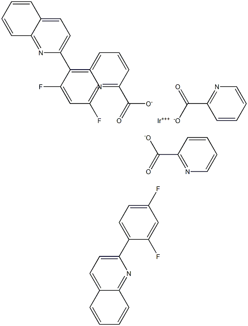 Iridium(III) bis(2-(2,4-difluorophenyl)quinoline) picolinate Struktur