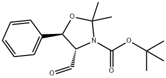 tert-butyl(4S,5R)-4-formyl-2,2-dimethyl-5-phenyloxazolidine-3-carboxylate Struktur