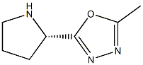 (S)-2-methyl-5-(pyrrolidin-2-yl)-1,3,4-oxadiazole Struktur