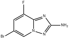 6-Bromo-8-fluoro-[1,2,4]triazolo[1,5-a]pyridin-2-ylamine Struktur