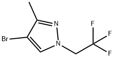 4-Bromo-3-methyl-1-(2,2,2-trifluoro-ethyl)-1H-pyrazole Struktur