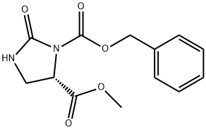 (S)-1-benzyl 5-methyl 2-oxoimidazolidine-1,5-dicarboxylate Struktur