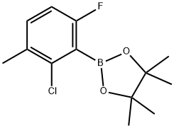 2-Chloro-6-fluoro-3-methylphenylboronic acid pinacol ester Struktur