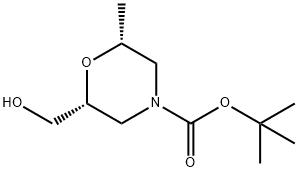 (2S,6R)-tert-butyl 2-ethyl-6-methylmorpholine-4-carboxylate Struktur