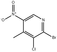 2-Bromo-3-chloro-4-methyl-5-nitropyridine Struktur