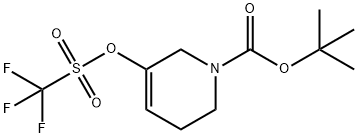 TERT-BUTYL 3-(TRIFLUOROMETHYLSULFONYLOXY)-5,6-DIHYDROPYRIDINE-1(2H)-CARBOXYLATE Struktur