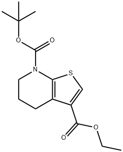 7-TERT-BUTYL 3-ETHYL 5,6-DIHYDROTHIENO[2,3-B]PYRIDINE-3,7(4H)-DICARBOXYLATE Struktur