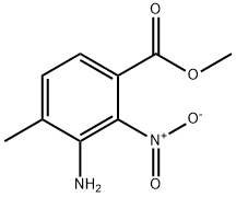 3-Amino-4-methyl-2-nitro-benzoic acid methyl ester Struktur