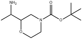 tert-Butyl 2-(1-aminoethyl)morpholine-4-carboxylate Structure