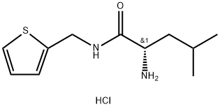 (S)-2-amino-4-methyl-N-(thiophen-2-ylmethyl)pentanamide Struktur