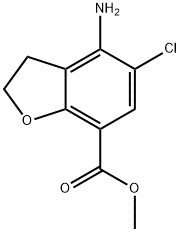 4-amino-5-chloro-2,3-dihydrobenzofuran-7-carboxylic acid Struktur