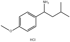 1-(4-methoxyphenyl)-3-methylbutan-1-amine hydrochloride Struktur