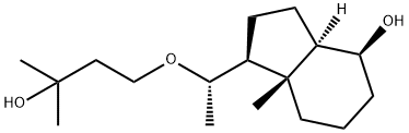 (1S,3aR,4S,7aS)-1-((S)-1-(3-hydroxy-3-methylbutoxy)ethyl)-7a-methyloctahydro-1H-inden-4-ol Struktur