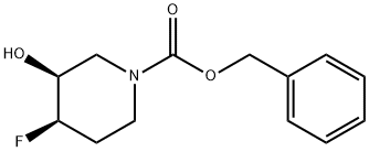 benzyl (3S,4R)-4-fluoro-3-hydroxypiperidine-1-carboxylate Struktur