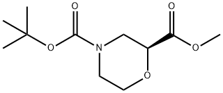 (S)-tert-butyl methyl morpholine-2,4-dicarboxylate Struktur