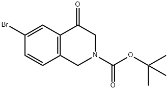 2(1H)-Isoquinolinecarboxylic acid, 6-bromo-3,4-dihydro-4-oxo-, 1,1-dimethylethyl ester Struktur