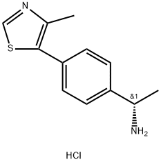 (S)-1-(4-(4-methylthiazol-5-yl)phenyl)ethanamine hydrochloride Struktur