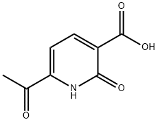 3-Pyridinecarboxylic acid, 6-acetyl-1,2-dihydro-2-oxo- Struktur