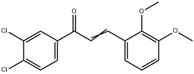 (2E)-1-(3,4-dichlorophenyl)-3-(2,3-dimethoxyphenyl)prop-2-en-1-one Struktur