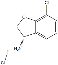 (3S)-7-CHLORO-2,3-DIHYDRO-1-BENZOFURAN-3-AMINE HYDROCHLORIDE Struktur