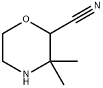 3,3-dimethylmorpholine-2-carbonitrile Struktur