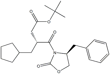 (R)-tert-butyl 4-((S)-4-benzyl-2-oxooxazolidin-3-yl)-3-(cyclopentylmethyl)-4-oxobutanoate Struktur