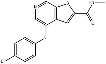 Thieno[2,3-c]pyridine-2-carboxamide, 4-(4-bromophenoxy)-N-methyl- Struktur