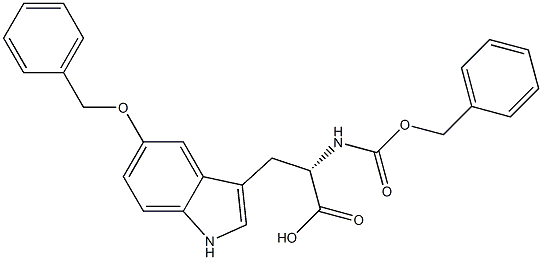 Cbz-DL-5-phenylmethoxytryptophan Struktur