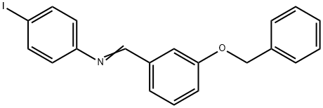 N-[3-(benzyloxy)benzylidene]-4-iodoaniline Struktur