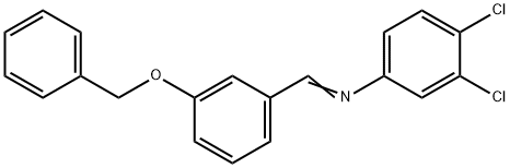 N-[3-(benzyloxy)benzylidene]-3,4-dichloroaniline Struktur