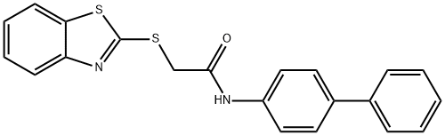 N-([1,1-biphenyl]-4-yl)-2-(benzo[d]thiazol-2-ylthio)acetamide Struktur