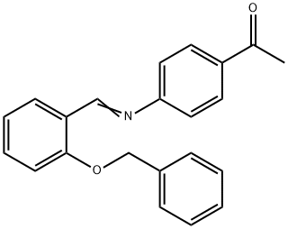 1-(4-{[2-(benzyloxy)benzylidene]amino}phenyl)ethanone Struktur