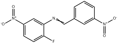 (2-fluoro-5-nitrophenyl)(3-nitrobenzylidene)amine Struktur