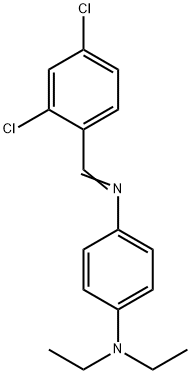 N'-(2,4-dichlorobenzylidene)-N,N-diethyl-1,4-benzenediamine Struktur