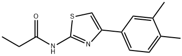 N-(4-(3,4-dimethylphenyl)thiazol-2-yl)propionamide Struktur