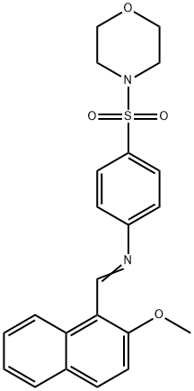 N-[(2-methoxy-1-naphthyl)methylene]-4-(4-morpholinylsulfonyl)aniline Struktur