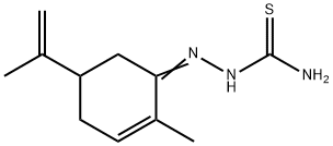 5-isopropenyl-2-methyl-2-cyclohexen-1-one thiosemicarbazone Struktur