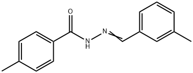 4-methyl-N-[(E)-(3-methylphenyl)methylideneamino]benzamide Struktur